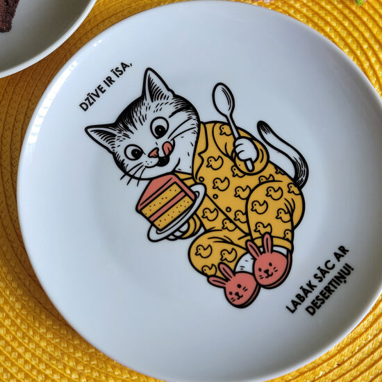 Šķīvis "dzīve ir īsa"